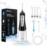 Irigator Oral Profesional pentru Dus Bucal, Sofia CONCEPT&reg;, 6 Trepte, IPX7, 2000mAh, 320 ML, Black Diamond