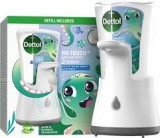 Dozator sapun lichid cu senzor Dettol Kids No Touch pentru sapunul lichid + Rezerva sapun lichid Dettol Kids No Touch cu Aloe Vera, 250 ml