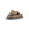 Tigru-statueta din bronz pe un soclu din marmura YY-32, Animale