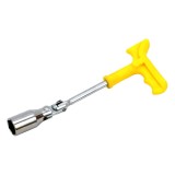 Cheie pentru bujii 21 mm SPW-21 AMiO pentru desfiletare si insurubare manuala, cu articulatii duble, insertie din cauciuc si maner antiderapant