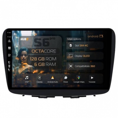 Navigatie Suzuki Baleno 6GB RAM Android 13 Octacore Slot Sim 4G DSP GPS Wi-FI Carplay Android Auto USB Bluetooth Waze Touchscreen 9 Inch foto