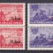 ROMANIA 1952 LP 303 PLANUL DE STAT SUPRATIPAR BLOCURI DE 4 TIMBRE MNH