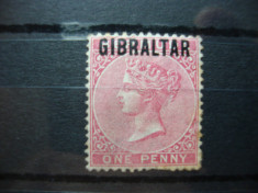 GIBRALTAR 1886 REGINA VICTORIA MH foto