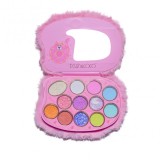 Paleta de Machiaj, KEVIN &amp; COCO, Pink Fuzzy Fard de Pleoape,12 culori, 15 x 10.5 x 3 cm