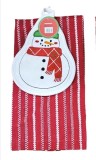 Set 2 piese bucatarie:suport vase,prosop Snowman