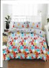 Lenjerie de pat matrimonial cu husa de perna dreptunghiulara, Gloria, bumbac mercerizat, multicolor