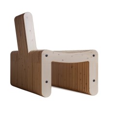 Banca RIBS din lemn masiv de rasinos 148x60 cm pentru living culoare natur