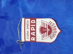 Fanion echipa de fotbal RAPID BUCURESTI !! De colectie !! stare foarte buna !