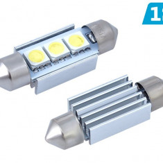 Bec Vision Festoon Sv8.5 36mm 12v 3x 5050 Smd Led, Canbus, Alb, 2 Buc 58376