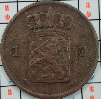 Olanda 1 cent 1863 - km 100 - A010 foto