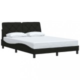 VidaXL Cadru de pat fără saltea, negru, 120x200 cm, textil