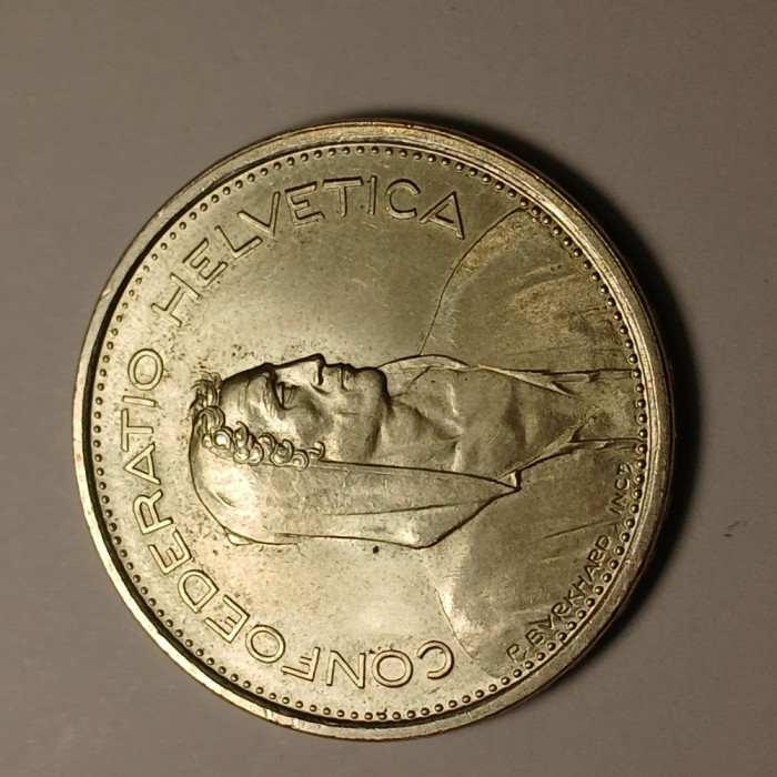 Moneda 5 franci 1966 Elvetia Argint