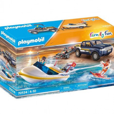 Set de Constructie Playmobil Camion cu Barca de Viteza foto