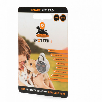 SPOTTED! PRO Smart medalion Identificator pentru c&amp;acirc;ine/pisici cu cod QR foto