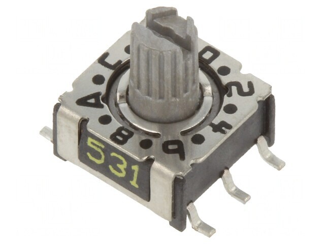 &Icirc;ntrerupător Codificare HEX/BCD 16 Poz SMD 80m&Omega;