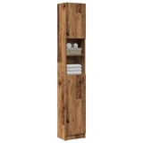 Dulap baie vidaXL, lemn vechi, 32x25.5x190cm, PAL, maro, mobilier baie