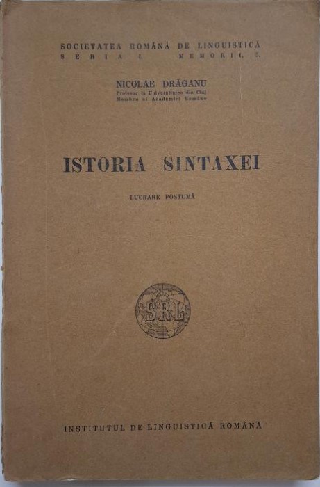 Istoria sintaxei &ndash; Nicolae Draganu
