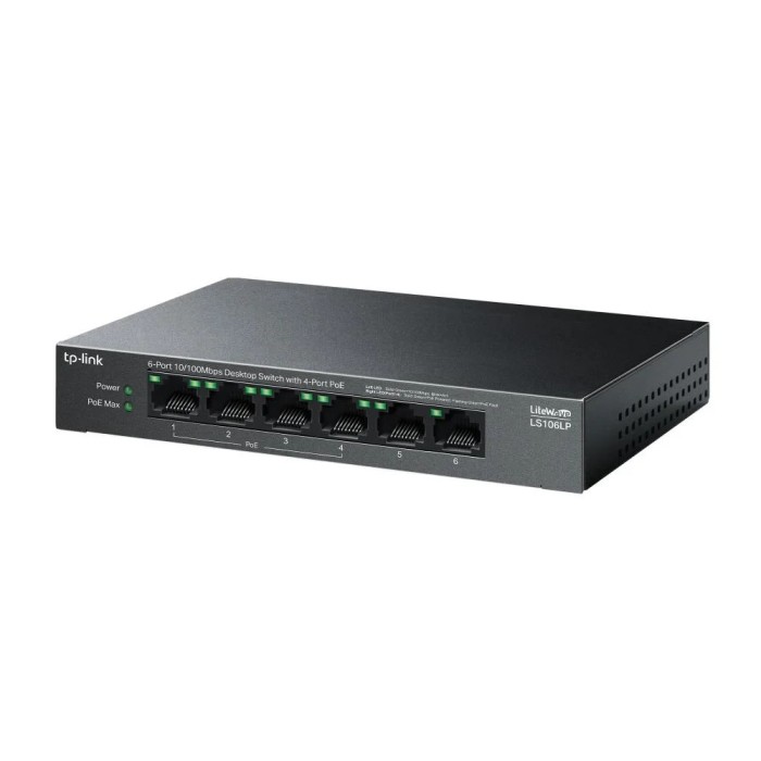 &quot;6-Port 10/100 Mbps Desktop Switch with 4-Port PoE PORT: 4&times;