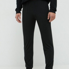 HUGO pantaloni de pijama barbati, culoarea negru, neted