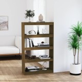 VidaXL Bibliotecă/Separator cameră maro miere 80x30x135,5 cm lemn pin