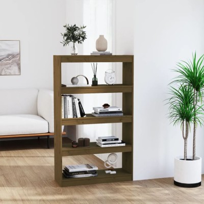 vidaXL Bibliotecă/Separator cameră maro miere 80x30x135,5 cm lemn pin foto