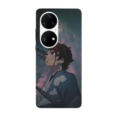 Husa compatibila cu Huawei P50 Pro model Night Silence Tanjiro Demon Slayer, Silicon, TPU, Viceversa foto