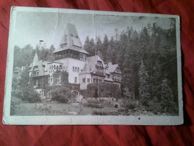 Ilustrata Sinaia - Castelul Pelisor Ed. MC Florescu 1945 , are pliuri foto