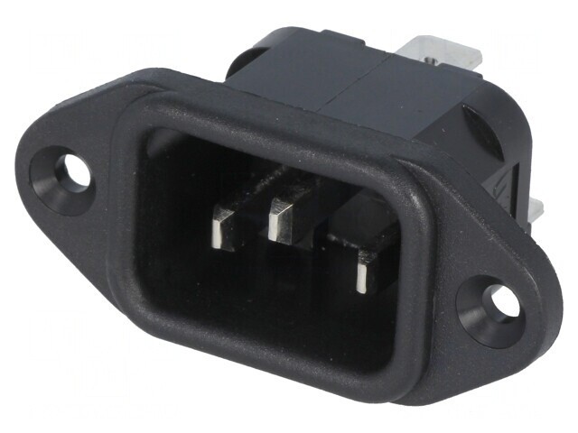 Conector Alimentare AC Soclu Tată 10A 250VAC IEC 60320