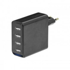 Alimentator USB 230V TA 480 USB 4 iesiri 4.8A negru Trevi