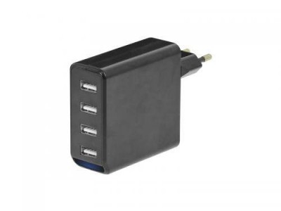 Alimentator USB 230V TA 480 USB 4 iesiri 4.8A negru Trevi foto