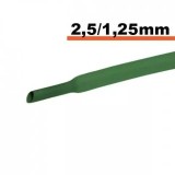 Tub termocontractibil verde 2.5 mm/ 1.25 mm 0.5m