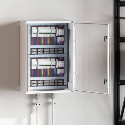 vidaXL Cabinet de Control Gri 50 x 24.5 x 70 cm Plastic ABS 4106518 foto
