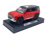 Macheta replica metal Jeep BYD Leopard U8 rosu cu sunete si lumini 1/32