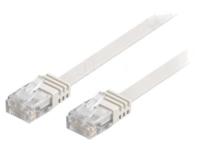 Patch Cord U/UTP Cat6 PVC Alb 0.5m foto