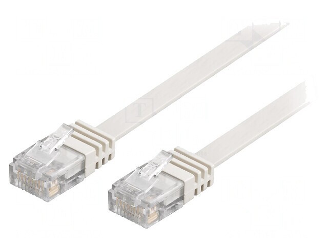 Patch Cord U/UTP Cat6 PVC Alb 0.5m