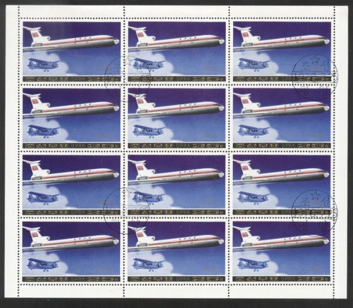 Korea 1978 Aviation, 25 Ch x 12, used T.123