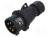 Conector alimentare AC, IEC 60309, IP44, 16A, 415V, 5 pini, AMPHENOL - 2CMA103591R1000