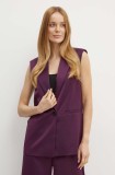 MAX&amp;Co. vesta culoarea violet, un singur rand de nasturi, 2426156011200