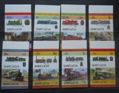 SAINT LUCIA SERIE TRENURI / LOCOMOTIVE,NEDANTELATE foto