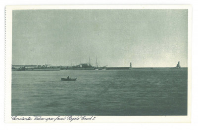 1307 - CONSTANTA, ship, Lighthouse, Romania - old postcard - unused foto