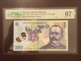 Romania 100 lei 2024 pick 121n grad 67 pmg