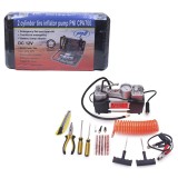 Cumpara ieftin Kit Reparatii Anvelope Pni (Compresor Auto 12V 25A Cpa700 Dublu Piston + Set Accesorii)