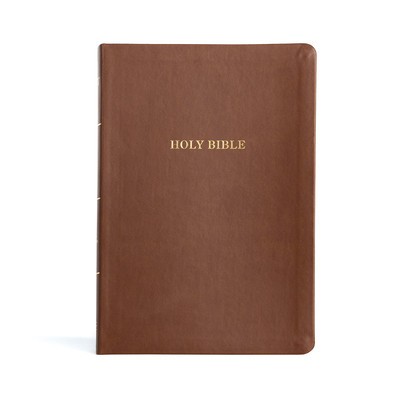 KJV Large Print Thinline Bible, Value Edition, Brown Leathertouch foto