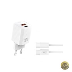 Incarcator Retea Cu Cablu USB-C XO Design L149 30W 3A 1 x USB-A - 1 x USB-C Alb