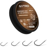 Carlige Legate NYTRO Feeder Rig Fine Barrbed NTO-4 Hooks to Nylon 100cm, 0.13mm, 3.2lbs/1.45kg, Nr.16, 8buc