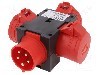 Conector alimentare AC, IEC 60309, IP44, 16A, 400V AC, {{Numarul de pini}} pini, PCE - 9430007W