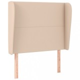 Cumpara ieftin Tablie pat cu aripioare cappuccino 93x23x118/128 cm piele eco