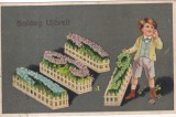 Felicitare in limba maghiara cu textul Boldog uj evet! 1912 (circulata 1912)