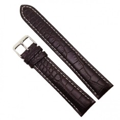 Curea de ceas din piele naturala Maro XL - 18mm / 20mm / 22mm / 24mm - C3046