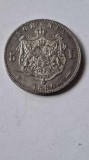 5 Lei 1880 argint XF+ Patina superba cu luciu batere. Piesa de colectie ft rara